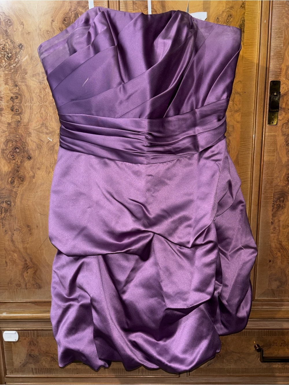 Strapless Purple Cocktail Dress